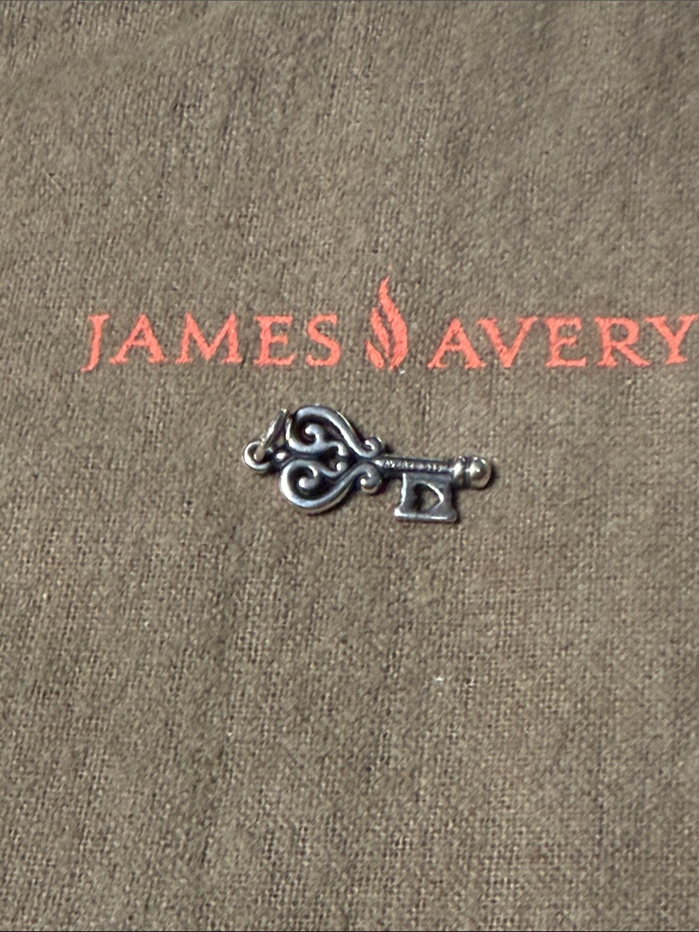 James Avery Key to my Heart Charm Sterling Silver